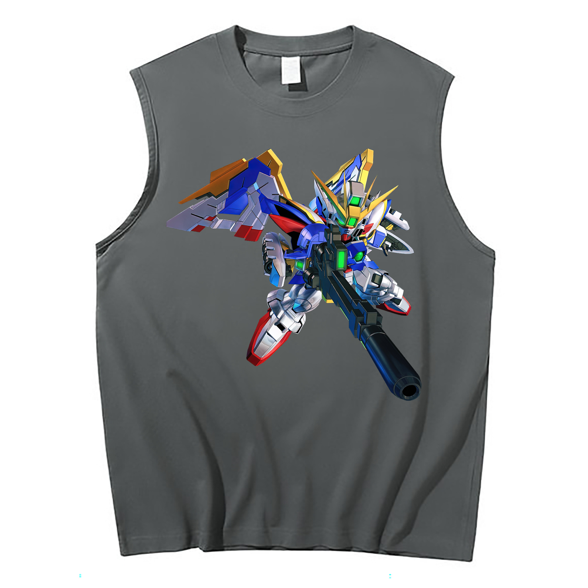 （画像用） 機動戦士ガンダム Mobile Suit Gundam コットン100％タンクトップ（フロントプリント）